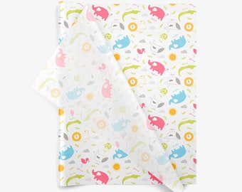 Papel de seda con estampado de animales de safari: Papel de regalo infantil (10 hojas)