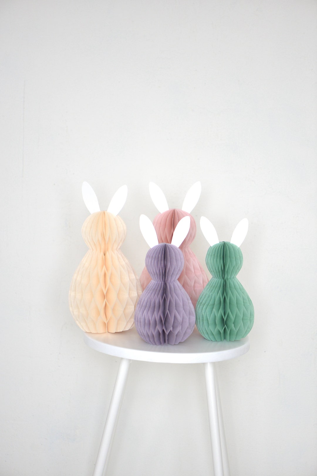 Bunny Family Paper Honeycomb Party Decoration Set , Easter Decor ...