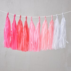 Ombre Pink Tassel Garland: Handmade Party Banner