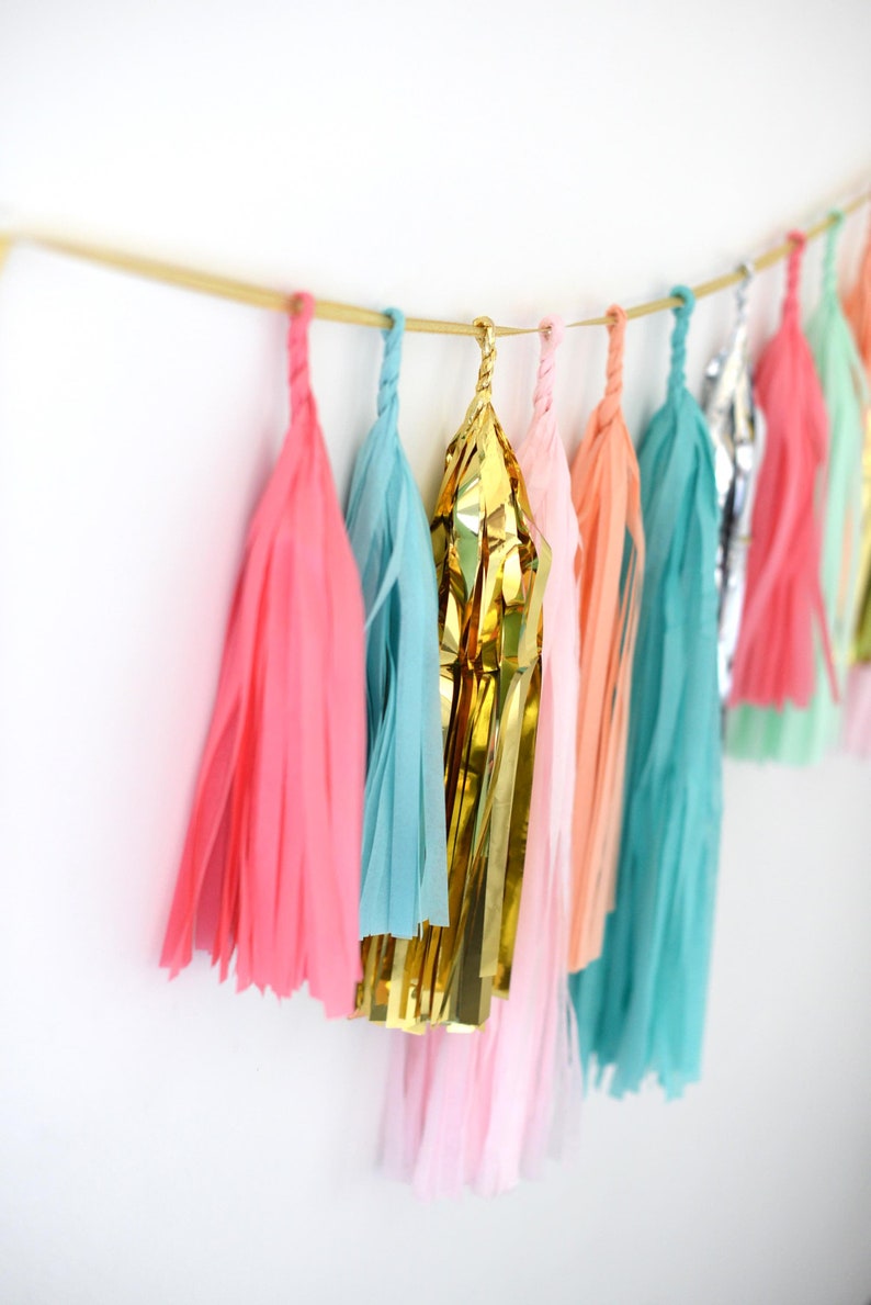 Paper Tassel Garland Birthday Garland Party Decoration Etsy