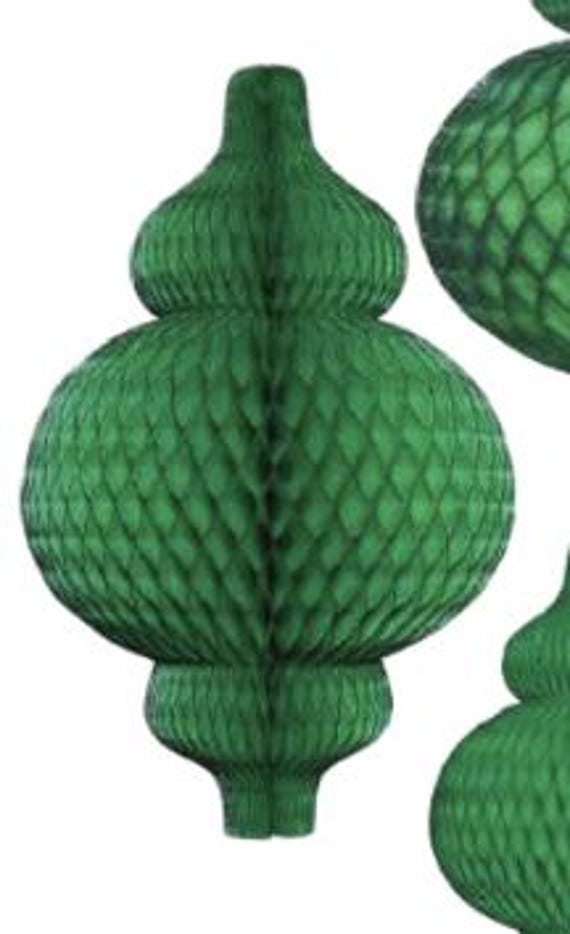 Decorazione A Nido D'ape Fragola – Giallo-verde, 34x25 Cm, In Carta, Da Appendere - 2