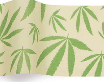 CANNABIS LEAVES Tissue Paper 20 Sheets 50x76 cm Gift Present Wrapping Acid Free and Bleed Resistant high quality paper