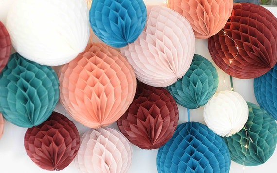 hanging party decorations Terracotta paper honeycomb ball 