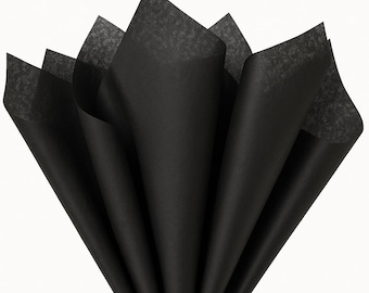 Black Tissue Paper Sheets: Recycled Gift Wrap (20x30")