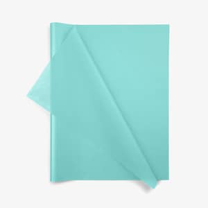 Aquamarine Tissue Paper Sheets – 100% Recycled | Gift Wrap, Crafting, Party Decorations, Packaging Supplies | 20, 50, 100 Sheets