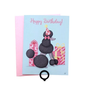 Poodle Birthday Cards and Sticker Set Poodle Card Set