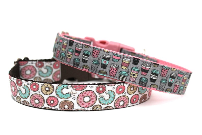 Coffee Dog Collar 3/4 or 1 Coffee Lover Dog Collar Fun Dog Collar image 3