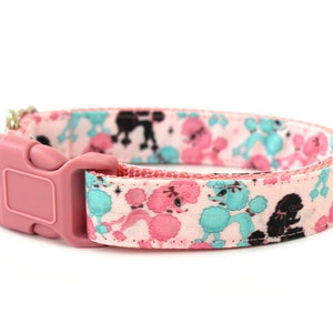 Poodle Dog Collar 1 or 1.5 Pink Dog Collar image 2