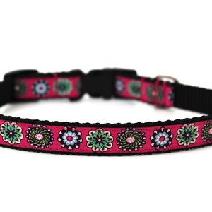 Small Dog Collar 5/8" Flower Dog Collar