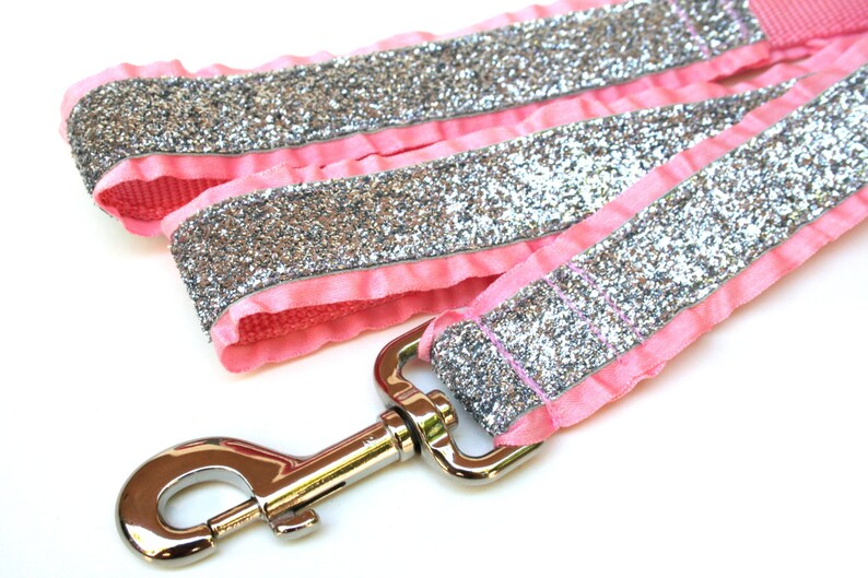 Pink Dog Leash 1 Glitter Dog Leash Etsy