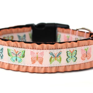 Butterfly Dog Collar 1.5" Spring Dog Collar