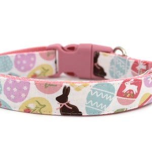 Easter Dog Collar 1&quot; Bunny Dog Collar Spring Dog Collar