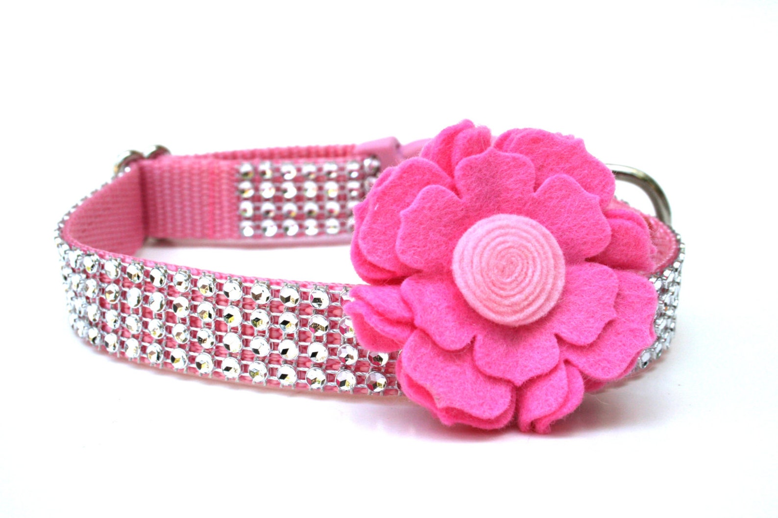 Rhinestone Dog Collar 3/4 Pink Dog Collar Etsy