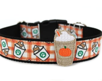 Pumpkin Spice Latte Dog Accessory Fall Dog Collar Add-on Coffee Dog Accessory