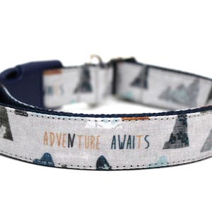 Boy Dog Collar 3/4 or 1 Adventure Dog Collar Mountain Dog Collar Outdoors Dog Collar image 3