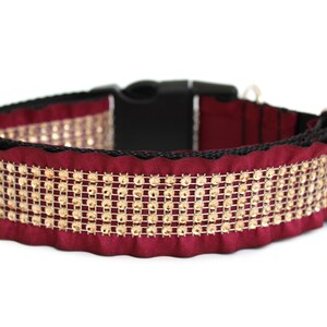 Fall Dog Collar 1.5 Rhinestone Dog Collar Ruffle Dog Collar image 1