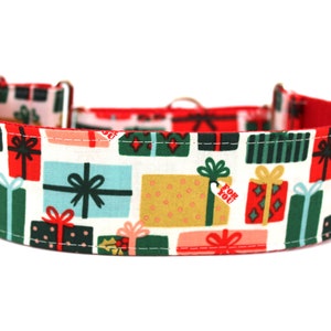 Christmas Dog Collar 2&quot; wide Martingale Dog Collar for Large Breed Dogs Holiday Dog Collar