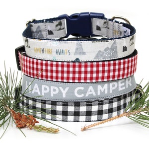 Boy Dog Collar 3/4 or 1 Adventure Dog Collar Mountain Dog Collar Outdoors Dog Collar image 4