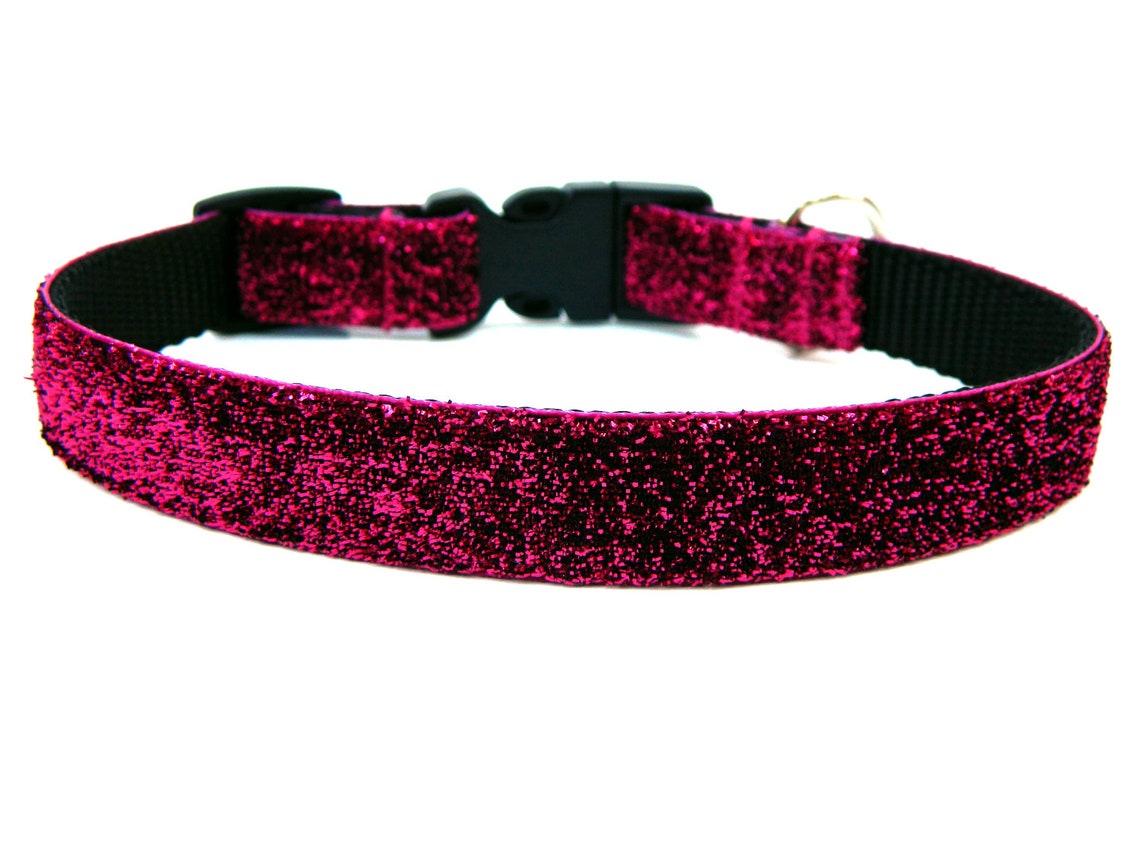 Pink Dog Collar 3/4 Glitter Dog Collar Etsy