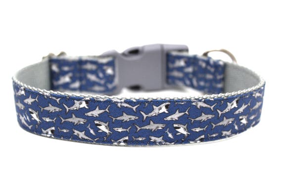 Shark Dog Collar 3/4 or 1 Boy Dog Collar | Etsy