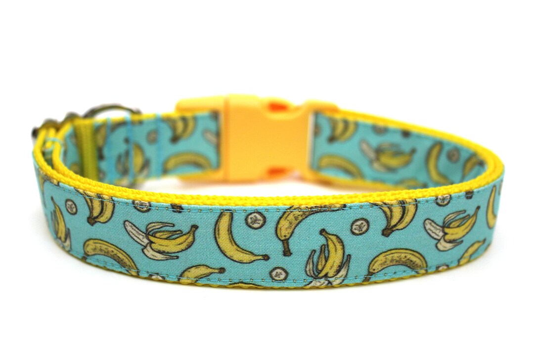 Banana Dog Collar 3/4 or 1 Boy Dog Collar Bananas Dog Collar Fun Dog