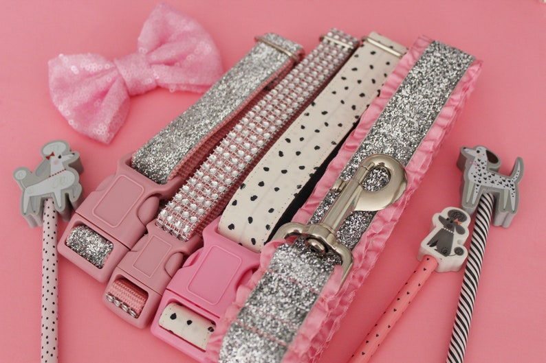 Pink Dog Leash 1 Glitter Dog Leash Etsy