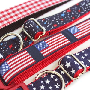 Patriotic Dog Collar 5/8 or 1 American Dog Collar image 5
