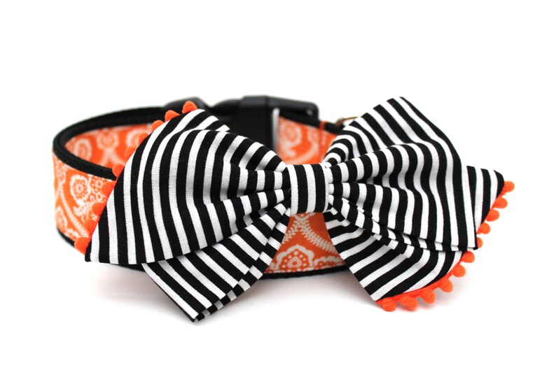 Dog Collar Bow Add-On Bow For Dog Collar Halloween Dog Bow Accessory