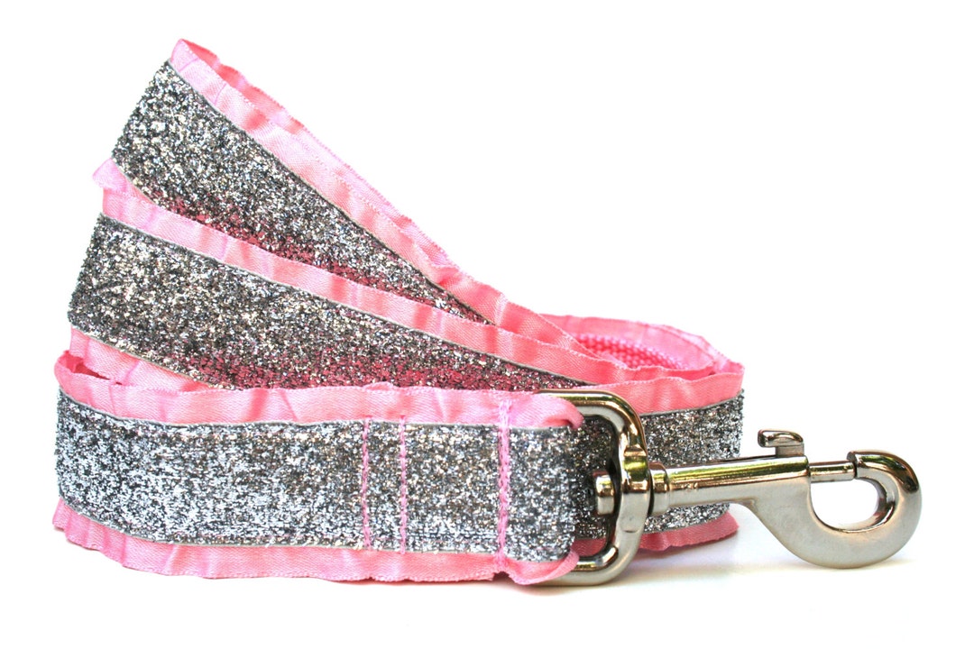 Pink Dog Leash 1 Glitter Dog Leash Etsy