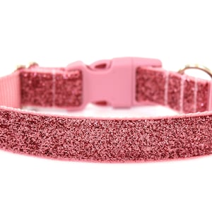 Pink Dog Collar 1&quot; Glitter Dog Collar Princess Dog Collar