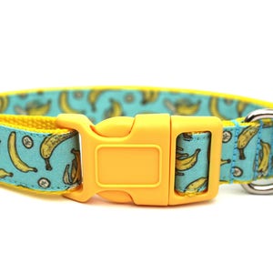 Banana Dog Collar 3/4 or 1 Boy Dog Collar Bananas Dog Collar Fun Dog Collar image 3