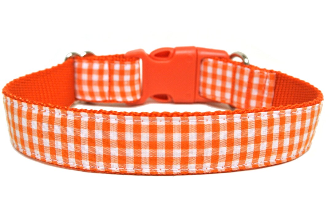 Fall Dog Collar 1 Gingham Dog Collar Etsy