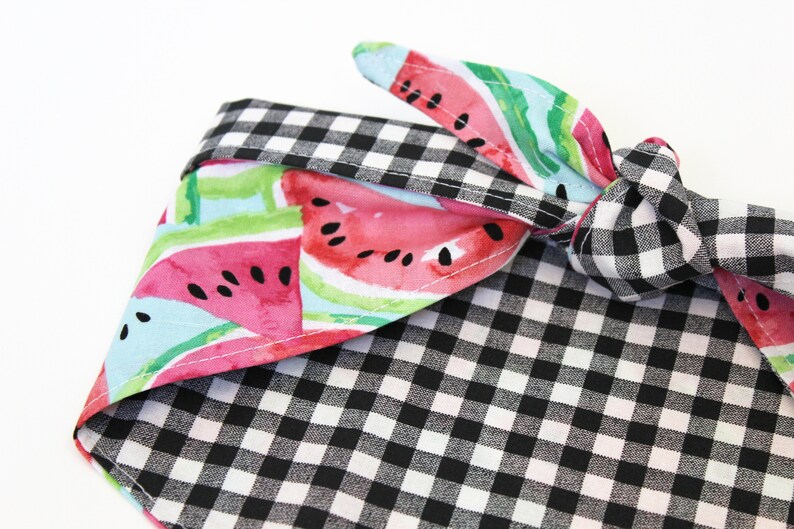 Watermelon Dog Bandana Gingham Dog Bandana