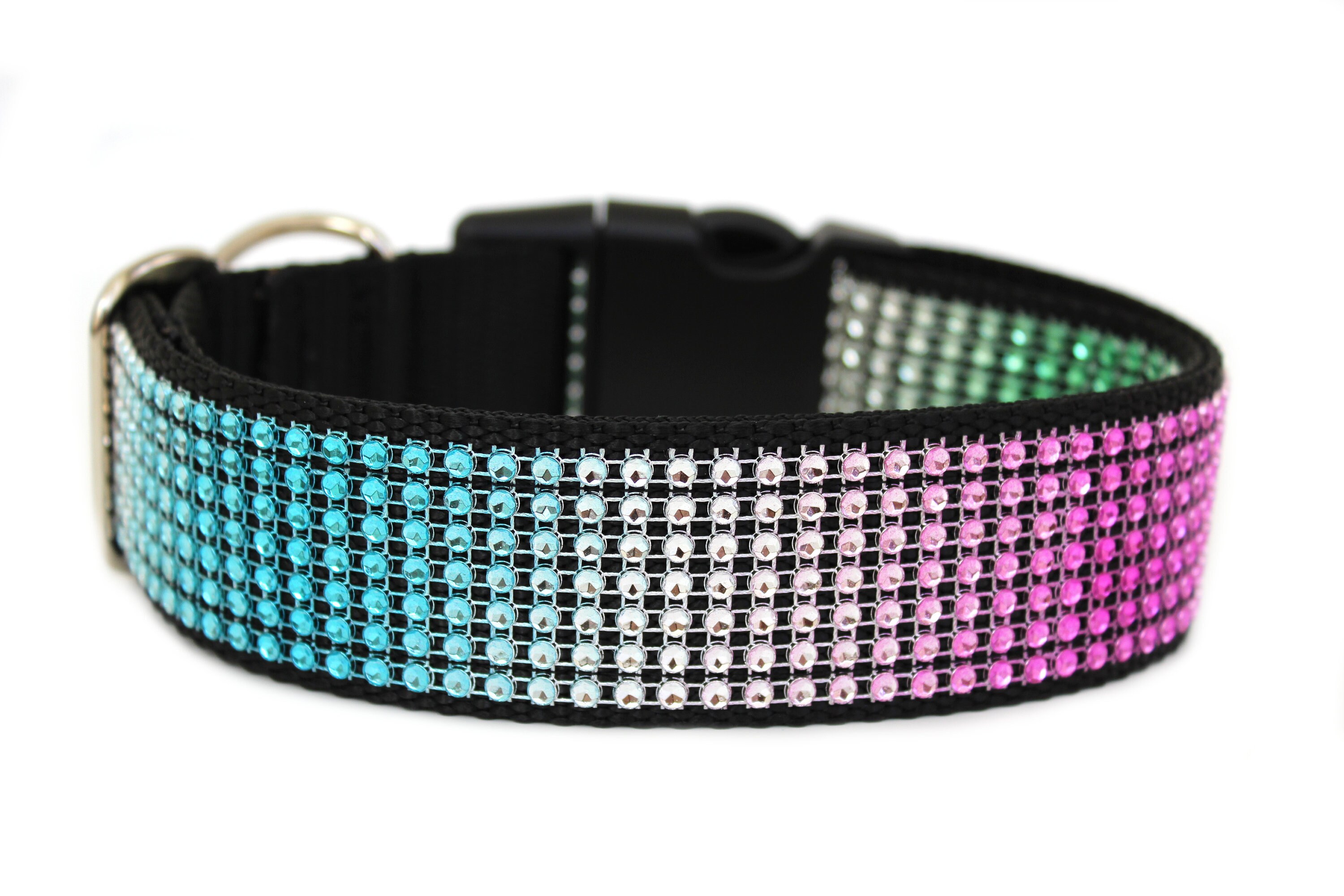 Rainbow Dog Collar 1 or 1.5 Rhinestone Dog Etsy
