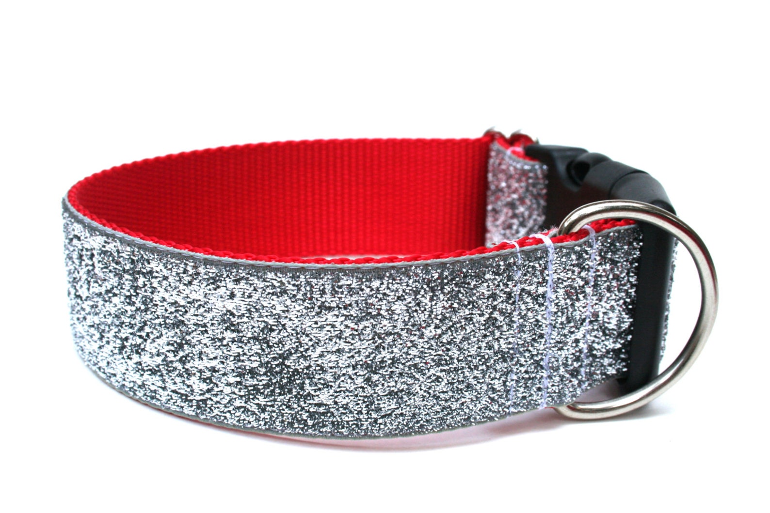 Silver Glitter Dog Collar 5/8 3/4 1 or Etsy