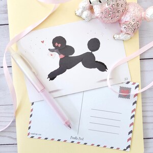 Cartões postais de poodle Pacote de 10 cartões postais de cachorro Postcrossing