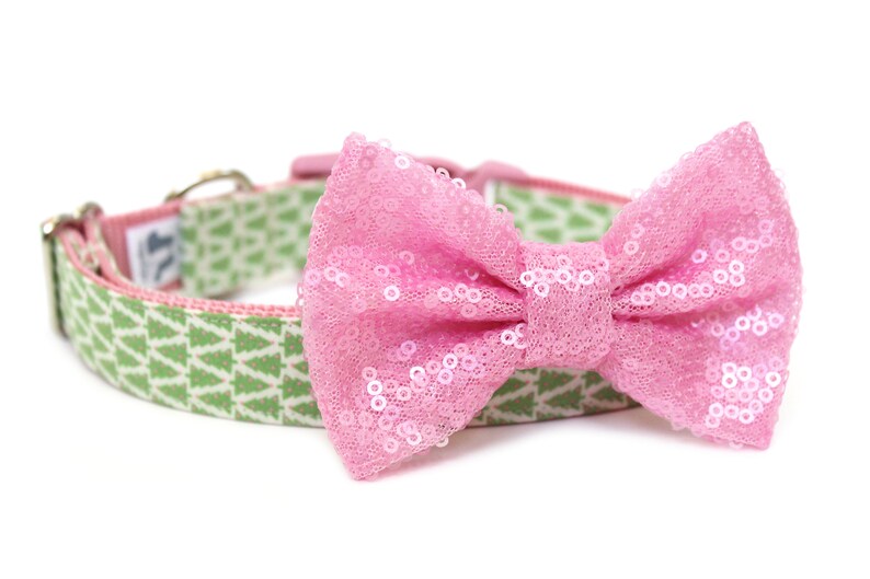 Christmas Dog Collar 3/4 or 1 Pink Christmas Dog Etsy