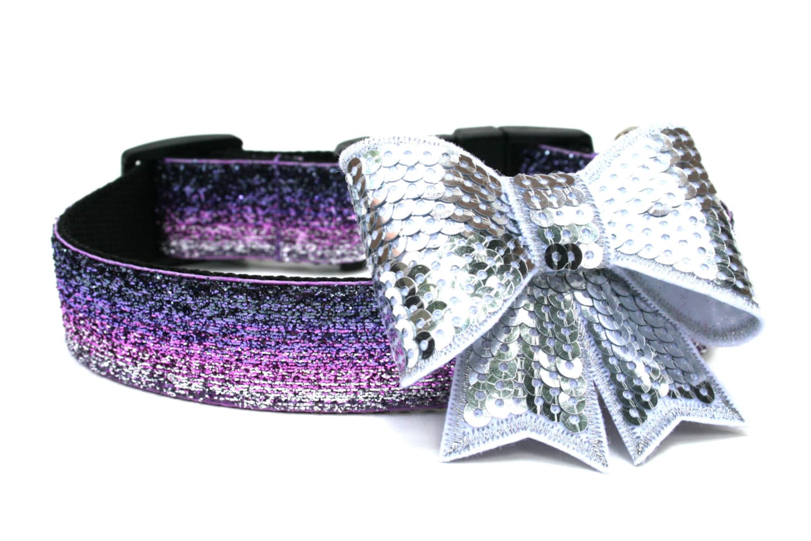 Purple Dog Collar 1 Glitter Dog Collar Etsy
