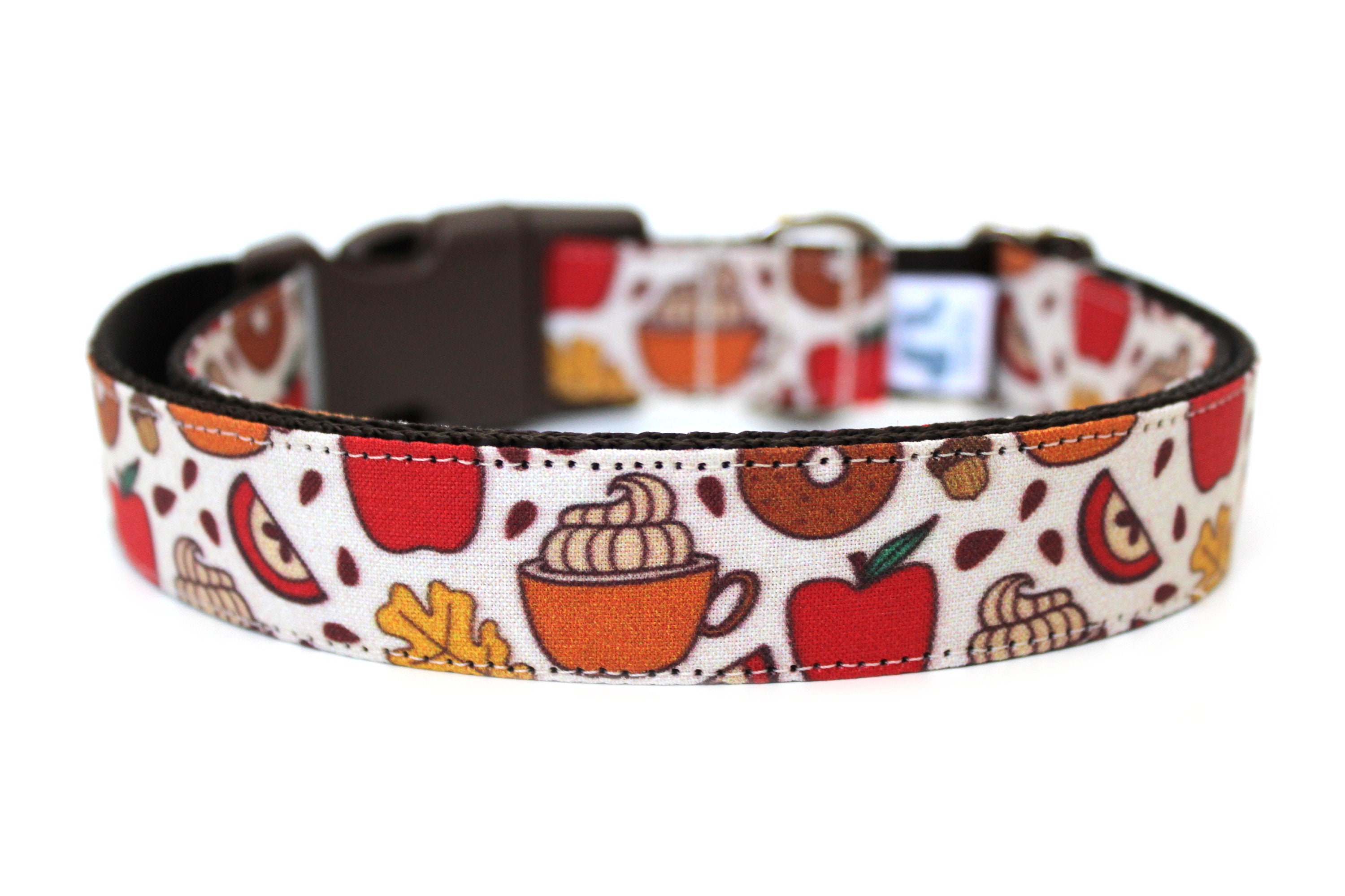 Apple Dog Collar 1 Fall Dog Collar Apple Cider Dog Etsy