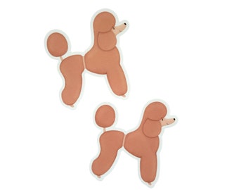 Poodle Stickers Apricot Poodle Stickers Set of 4