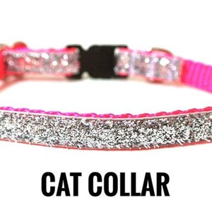 CAT Collar 3/8&quot; Glitter Cat Collar Breakaway Buckle Cat Collar