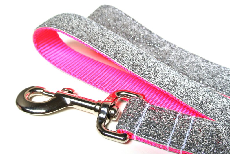 Sparkle Dog Leash 1 Neon Pink Dog Leash Etsy