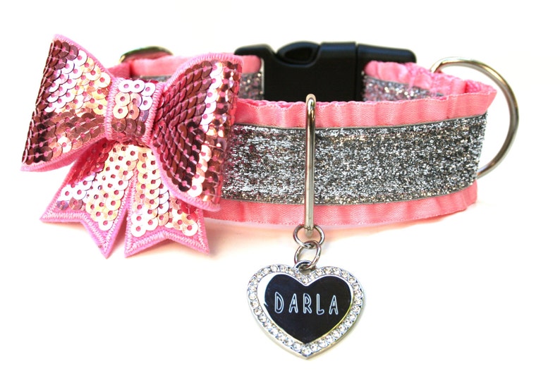 Ruffle Dog Collar 1.5 Glitter Dog Collar image 3