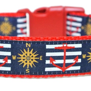 Nautical Dog Collar 1 Anchor Dog Collar image 2