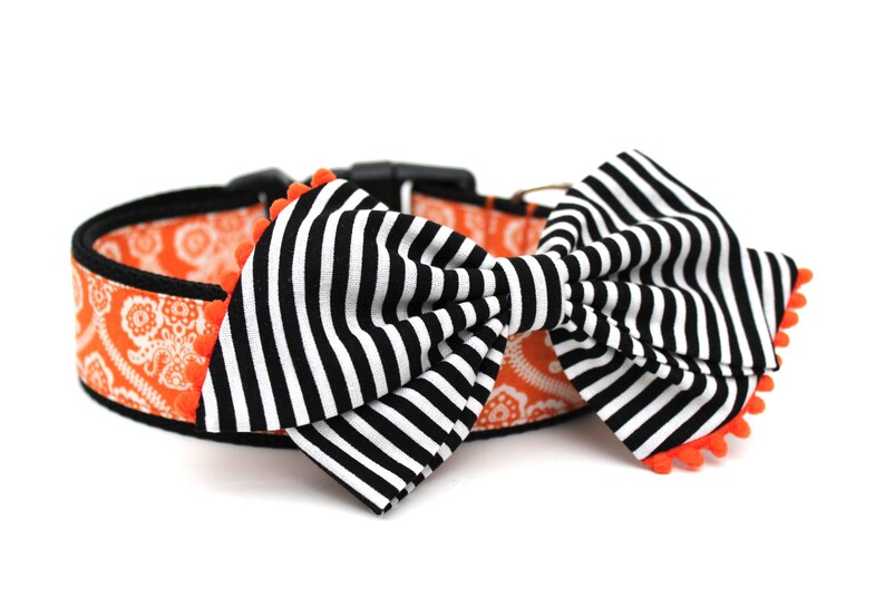 Dog Collar Bow Add-On Bow For Dog Collar Halloween Dog Bow Accessory