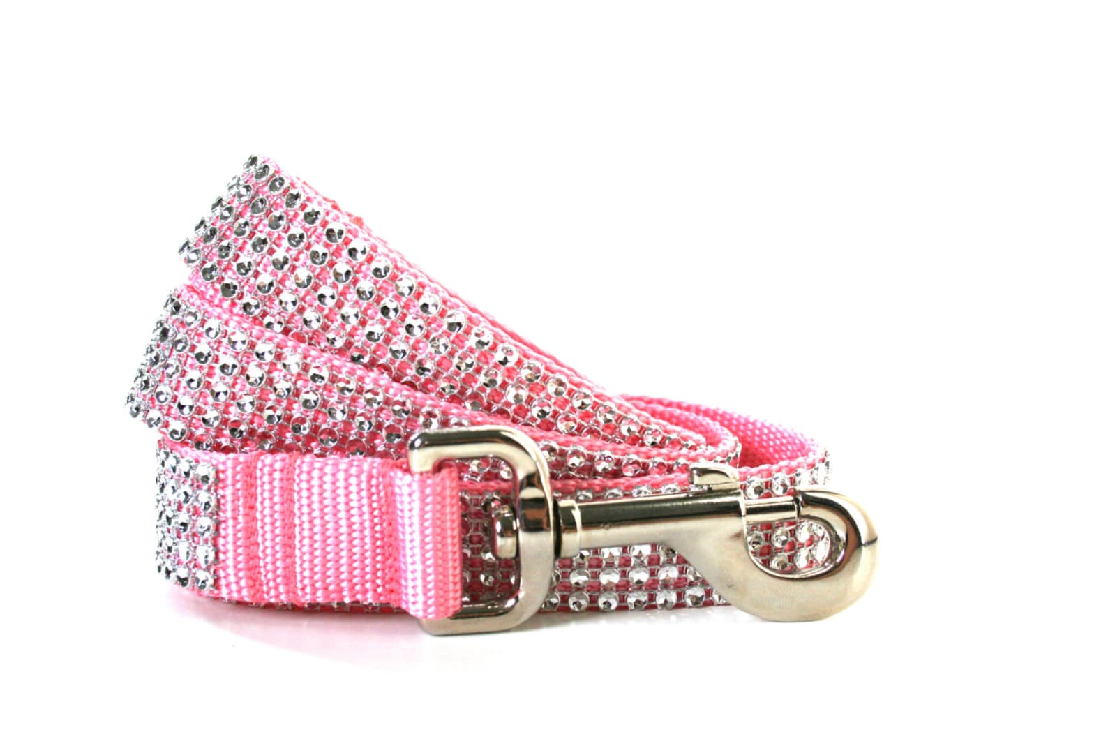 Pink Dog Leash 1 Wide Rhinestone Dog Leash Etsy
