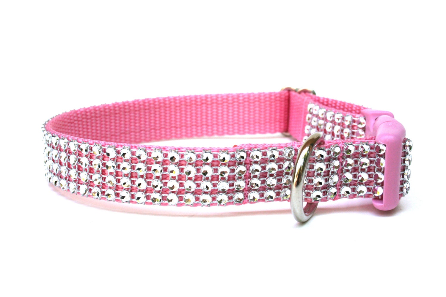 Rhinestone Dog Collar 3/4 Pink Dog Collar Etsy