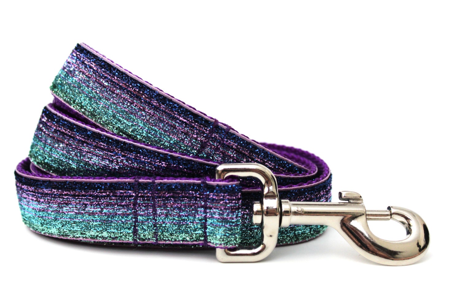 Glitter Dog Leash 1 Purple Dog Leash Etsy