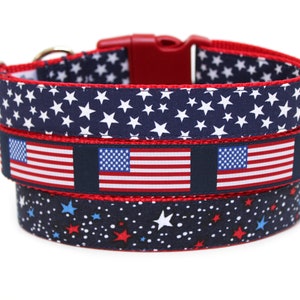 Patriotic Dog Collar 5/8 or 1 American Dog Collar image 4