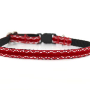 Teacup Dog Collar 3/8&quot; Christmas Dog Collar Velvet Dog Collar